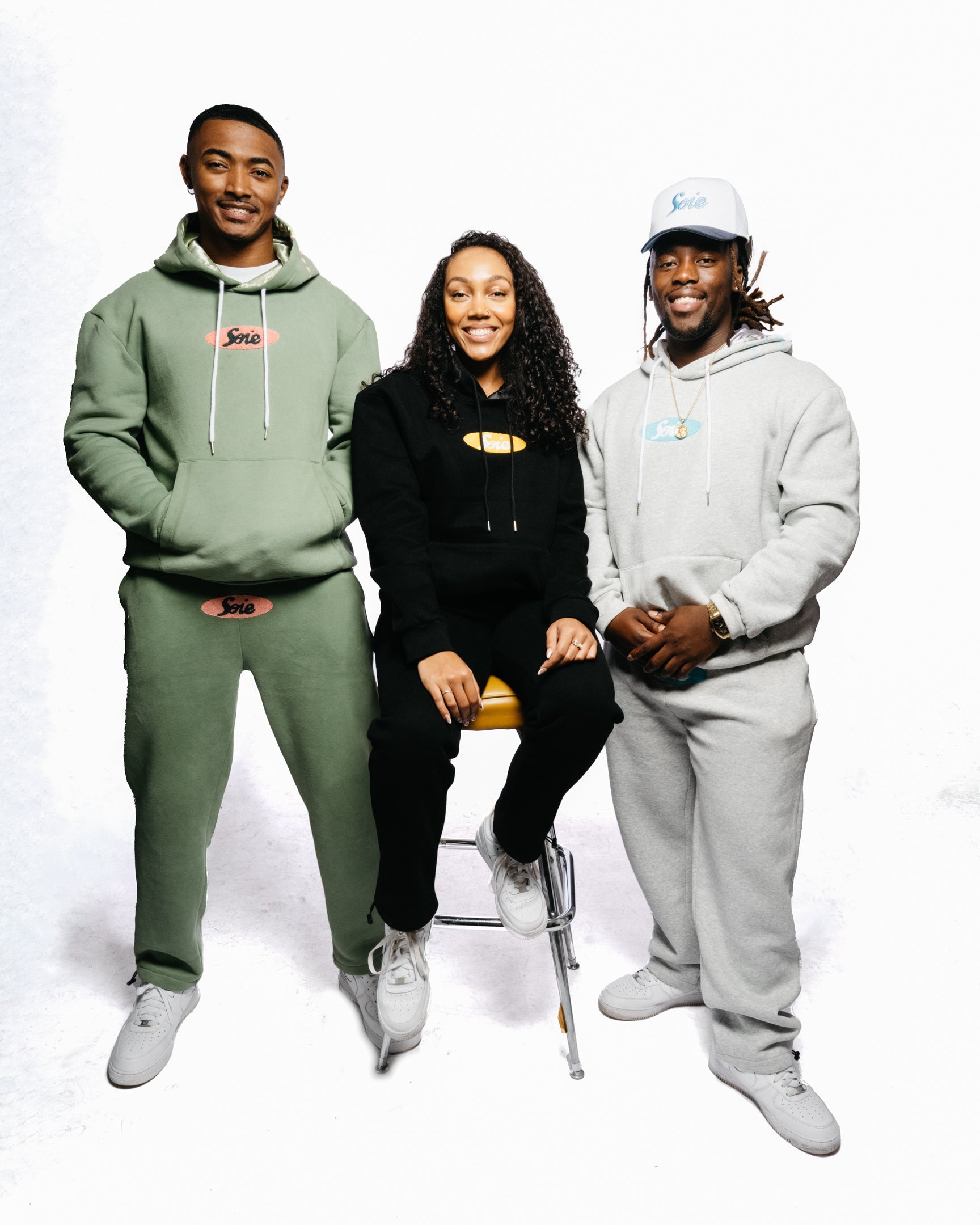 Chenille Satin-Lined Hoodies