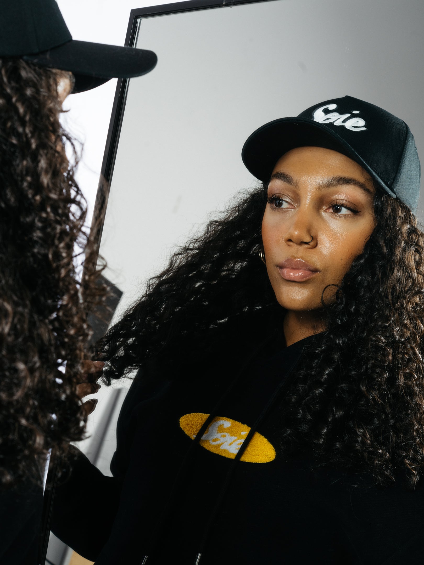 Black Satin Lined Snapback