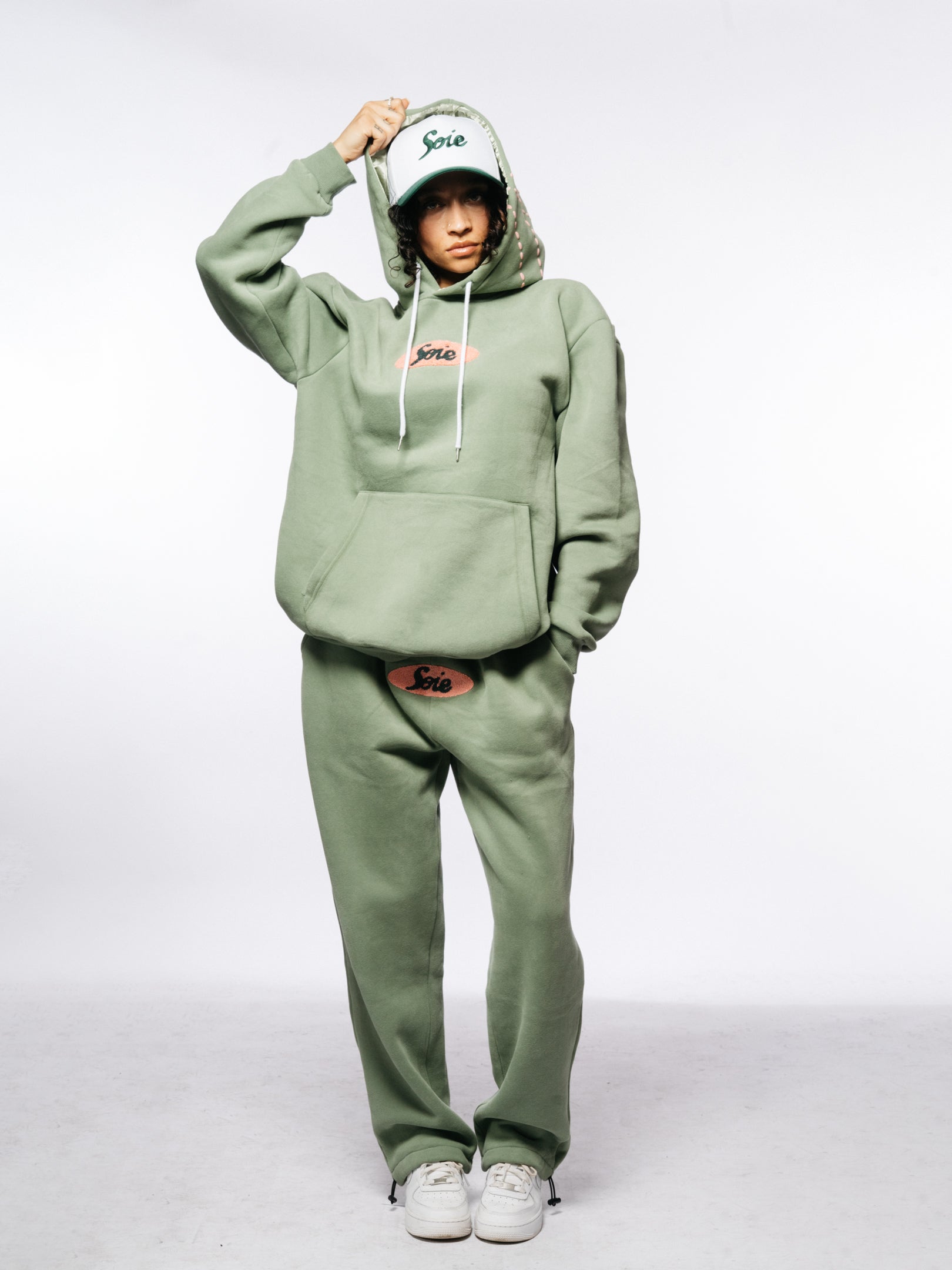 Green Satin Lined Snapback