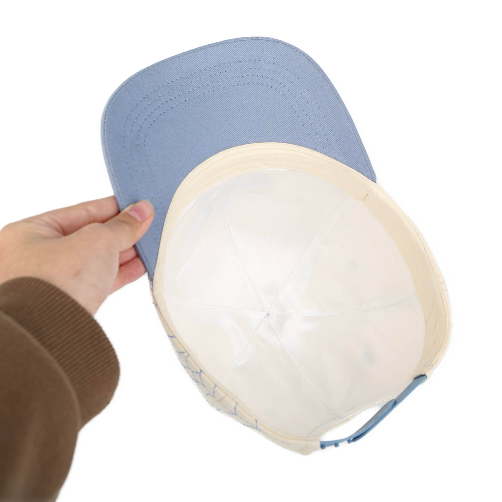Baby Blue Brim Satin Lined Snapback