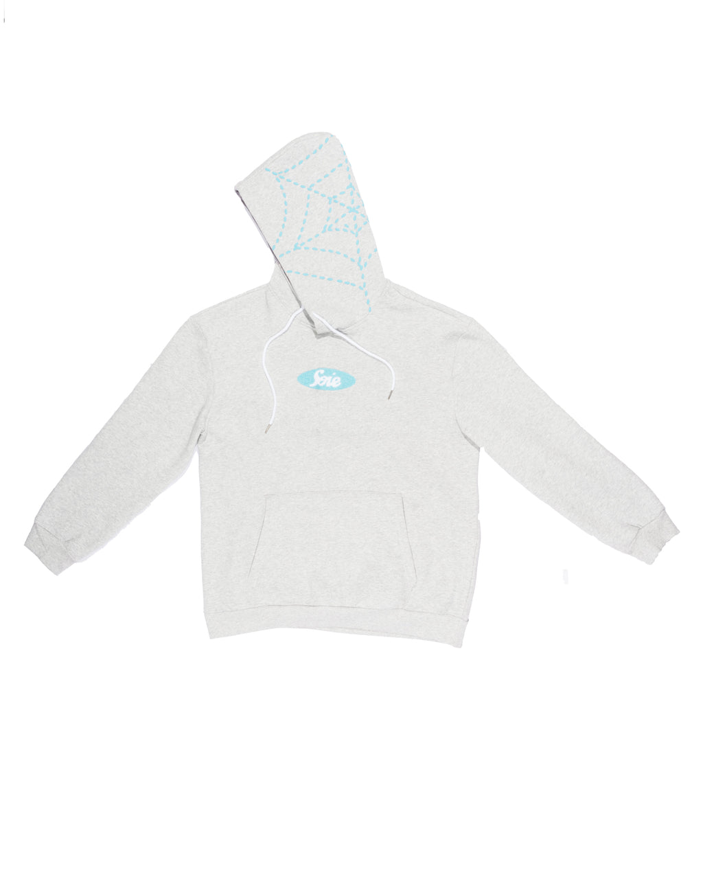 Grey Chenille Satin Lined Hoodie