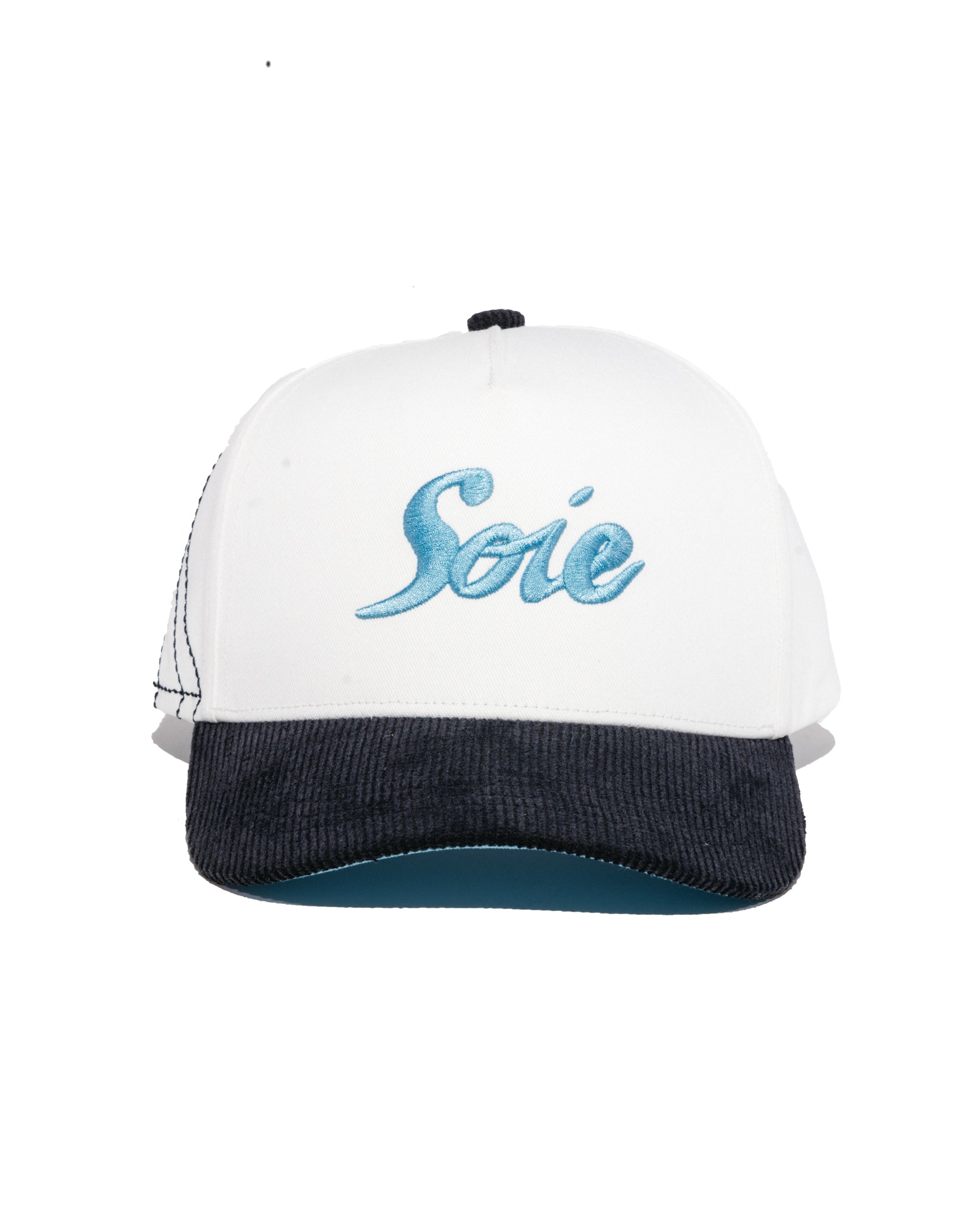 Blue Corduroy Brim Satin-Lined Snapback