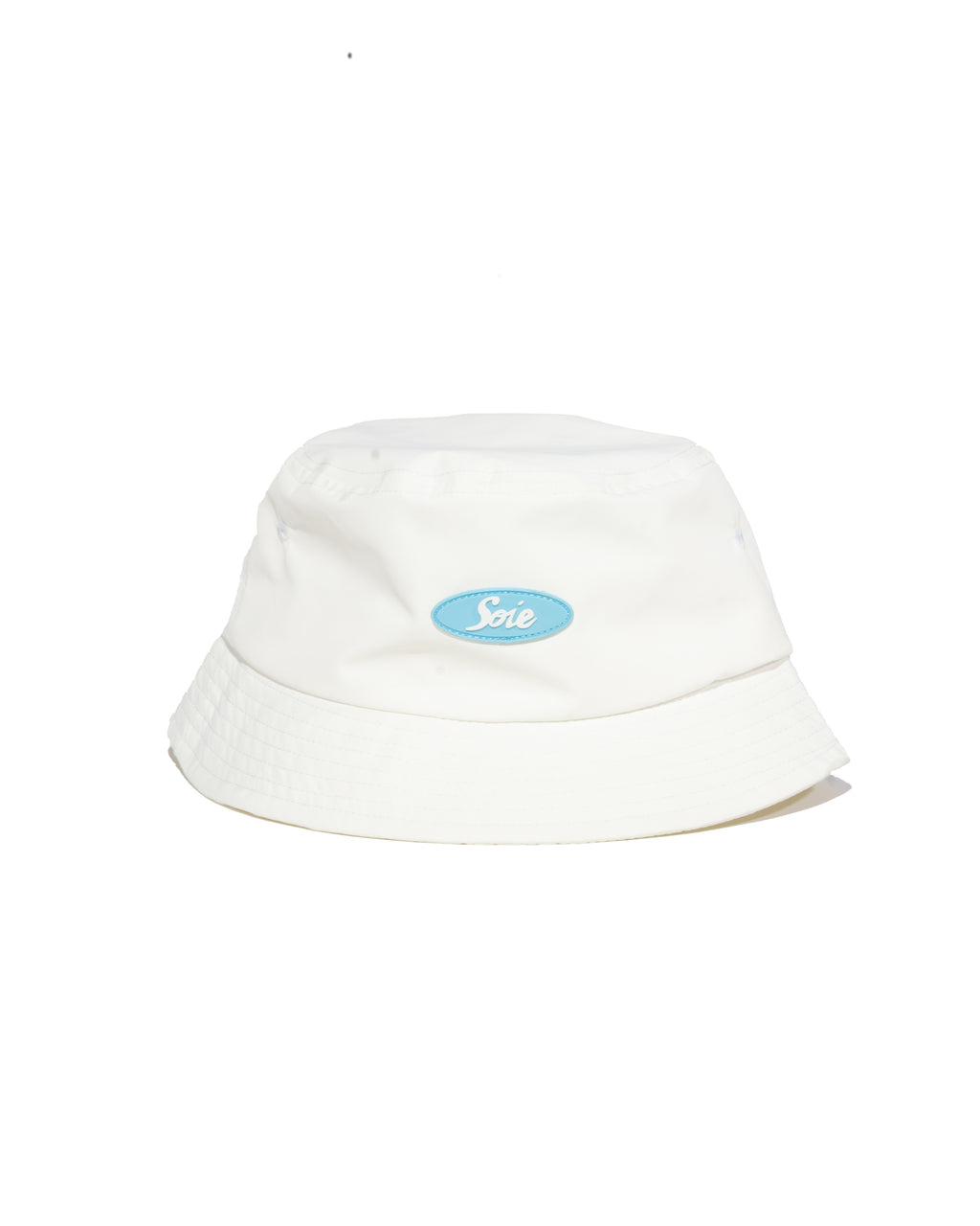 White Waterproof Satin-Lined Bucket Hat