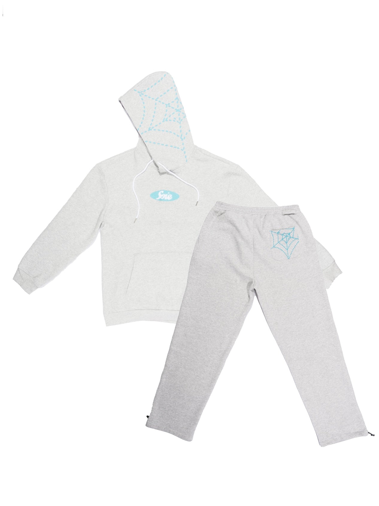 Grey Chenille Satin-Lined Sweatsuit