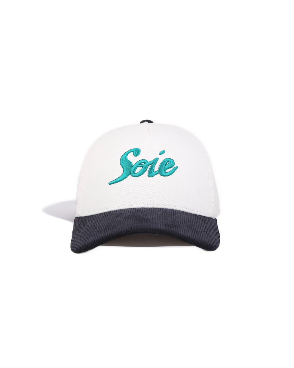 Navy Corduroy Brim Satin-Lined Snapback