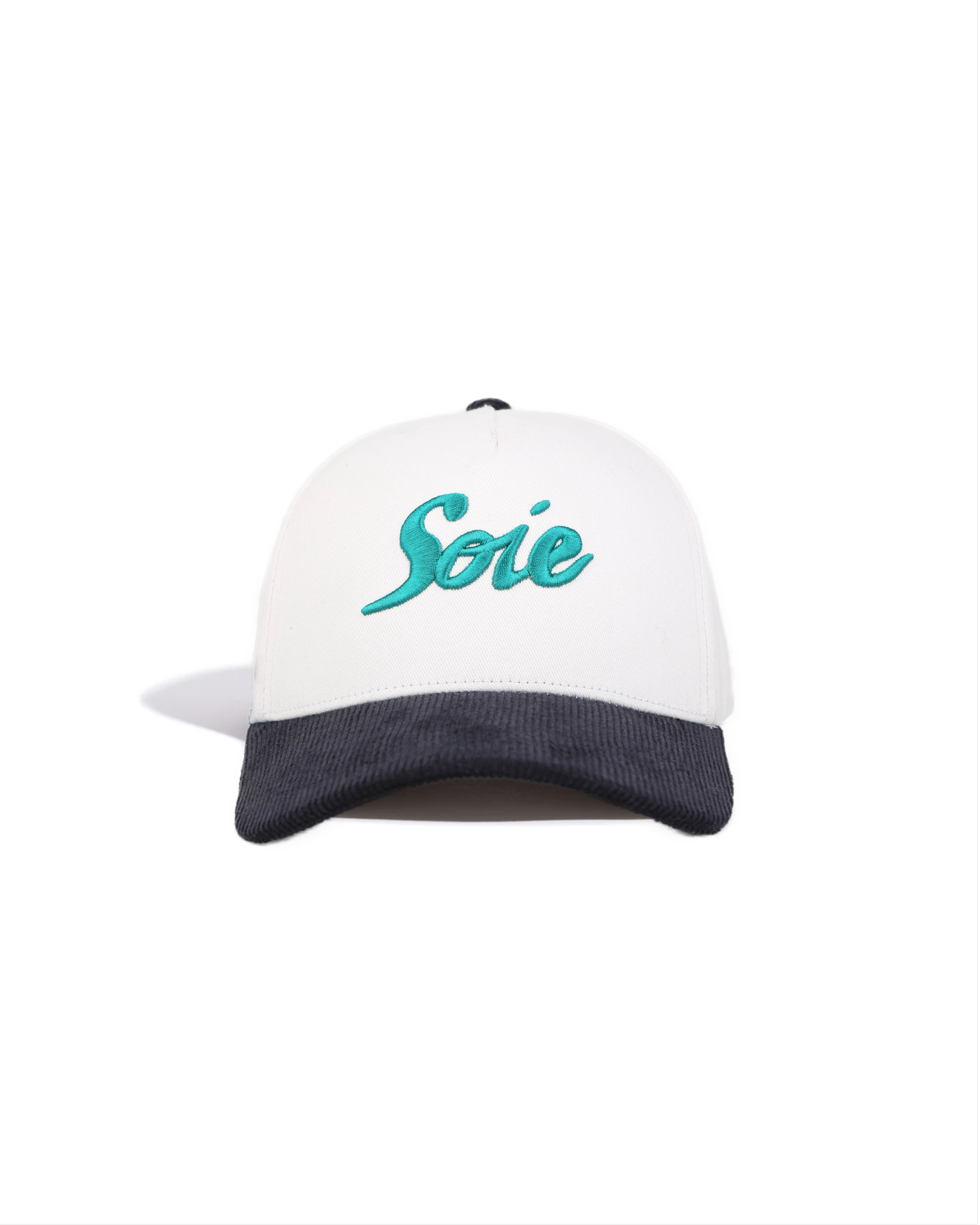 Navy Corduroy Brim Satin-Lined Snapback