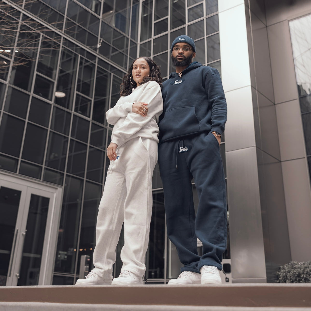 Light Heather Grey Chenille Satin-Lined Sweatsuit
