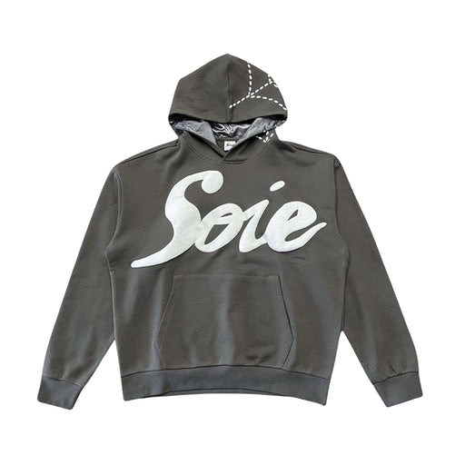 Charcoal Satin-Lined Hoodie