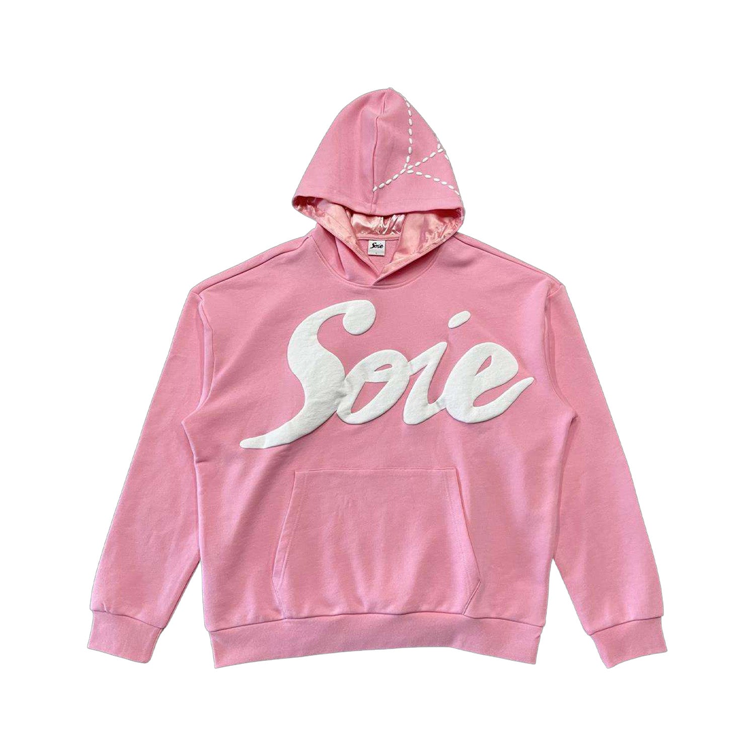 Pink Satin-Lined Hoodie