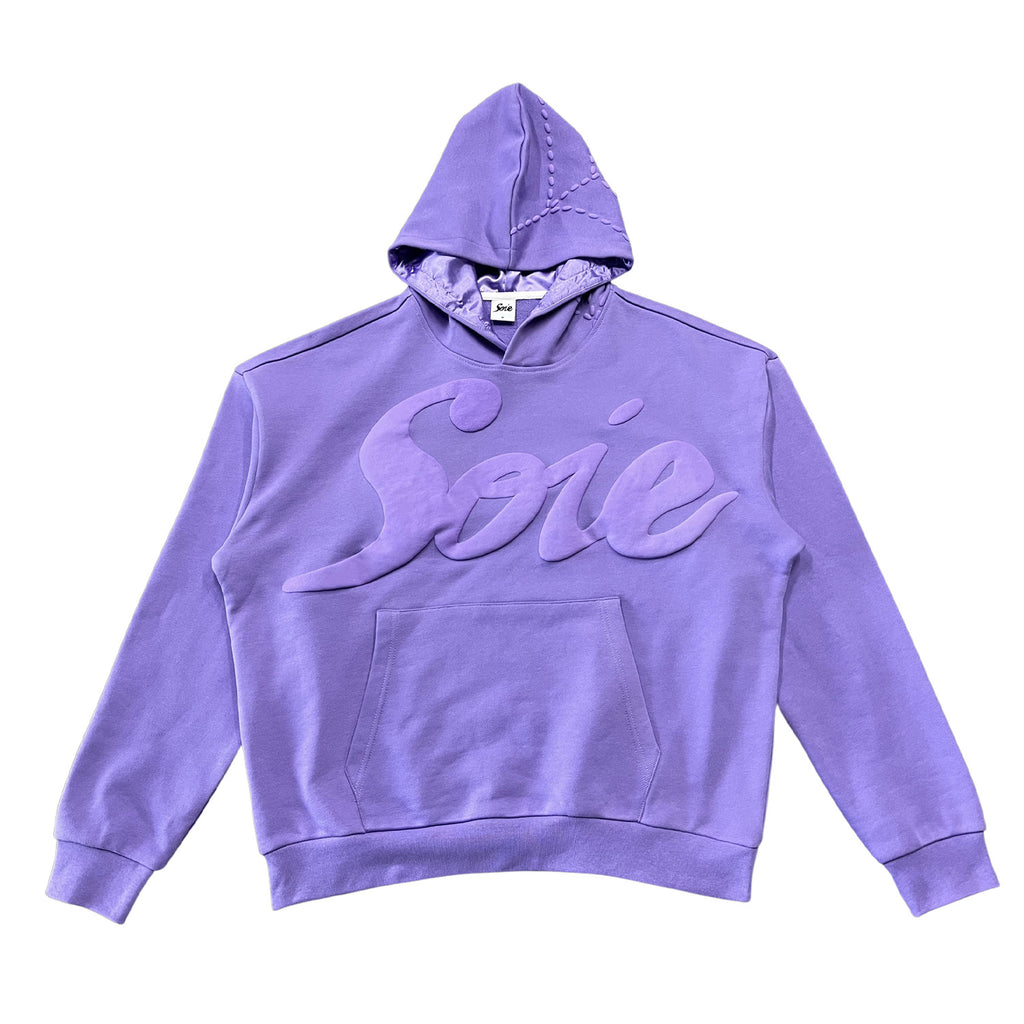 Purple Satin-Lined Hoodie