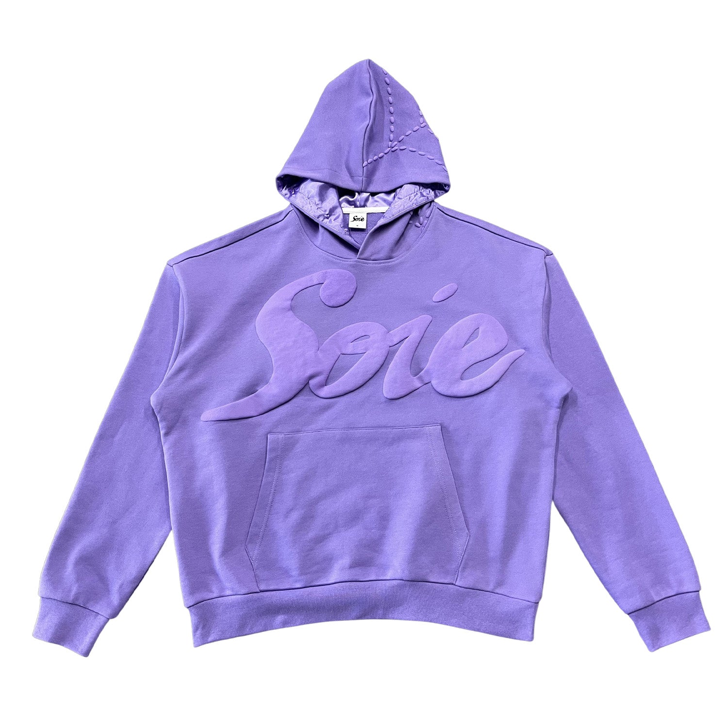 Purple Satin-Lined Hoodie